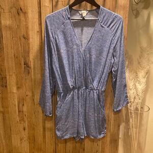 Light blue print romper H&M
